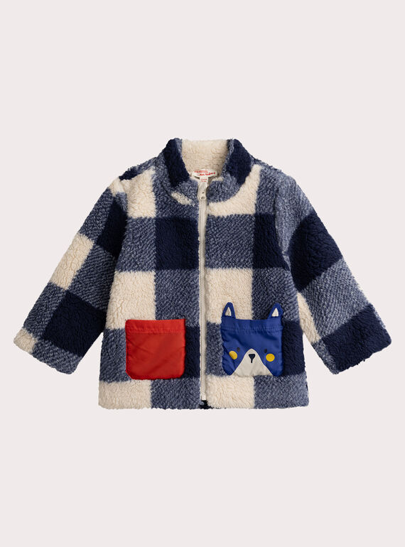Giacca blu in sherpa per bambino  VUROGIL / 24WG10P1GIL808