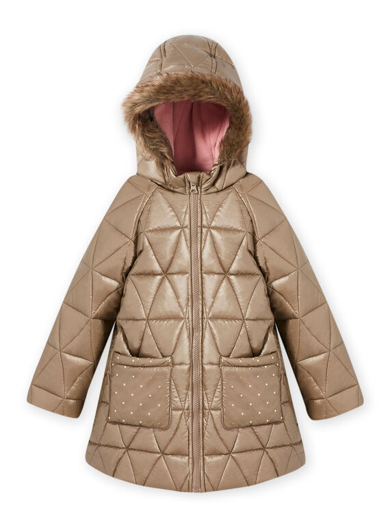 Parka con cappuccio dorato bambina MAPLAPARKA / 21W90163PAR955