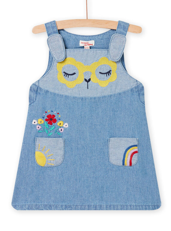 Abito denim chiaro neonata NILUROB3 / 22SG09P1ROBP272
