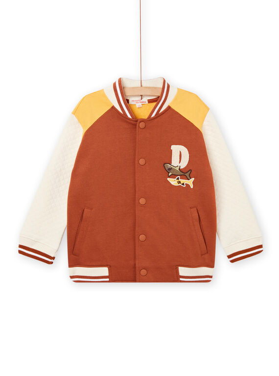 Cardigan caffè stile giubbotto bambino NOVIGIL / 22S902M1GIL817