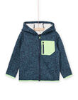 Cardigan blu melange con fodera morbida POJOGITEK2 / 22W902D1GILC200