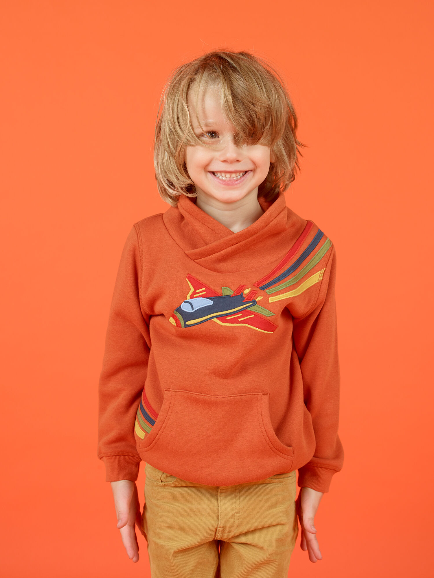 Felpa arancione bambino best sale