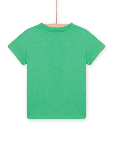 T-shirt verde con motivo squalo martello bambino NOJOTI7 / 22S902C3TMC617