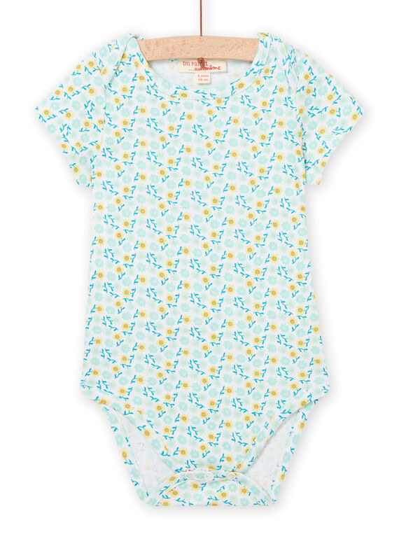Body ecrù, blu e giallo neonata NEFIBODMER / 22SH13J6BDL001
