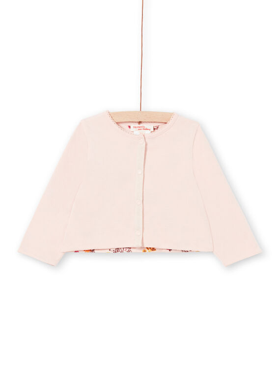 Cardigan rosa double face neonata LITERCAR / 21SG09V1CARD322