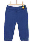 Pantaloni blu majorelle con motivo zebra RUNAUPAN3 / 23SG10N3PANC231