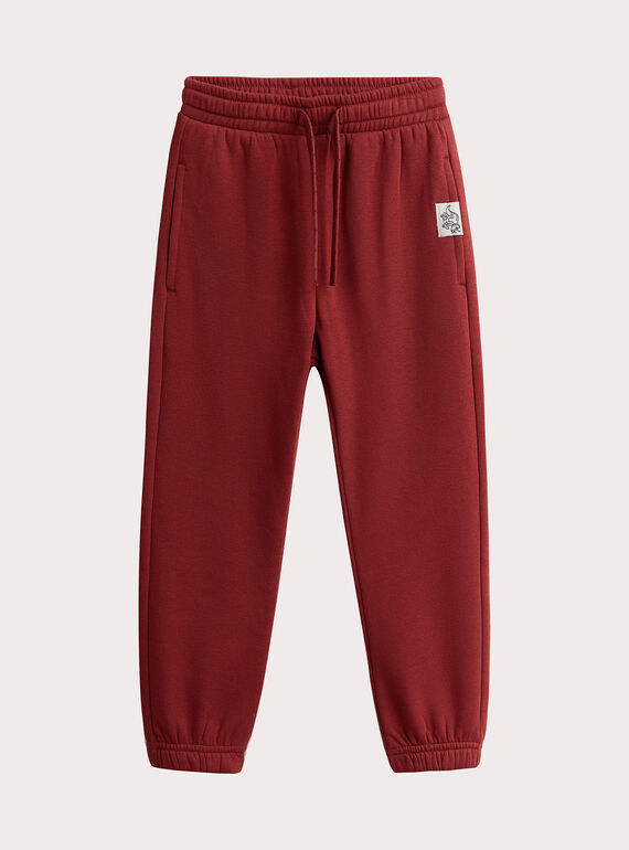 Joggers rosso rubino per bambino VOJOJOB2 / 24W902G3JGBF529