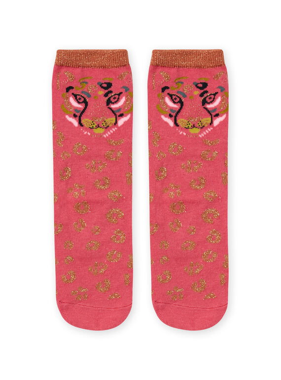 Calze rosa e dorate leopardate bambina MYAKACHO / 21WI01I1SOQD305