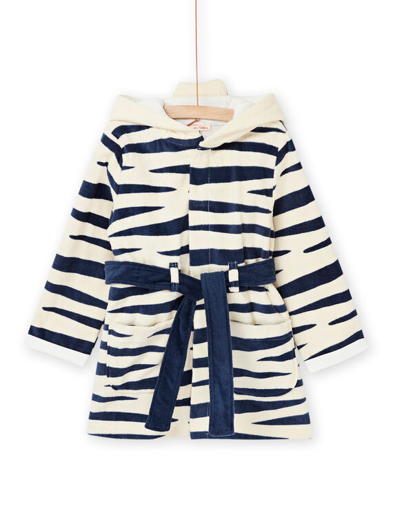 Vestaglia ecrù con stampa zebra REGOPEIZEB / 23SH12D1RDC001