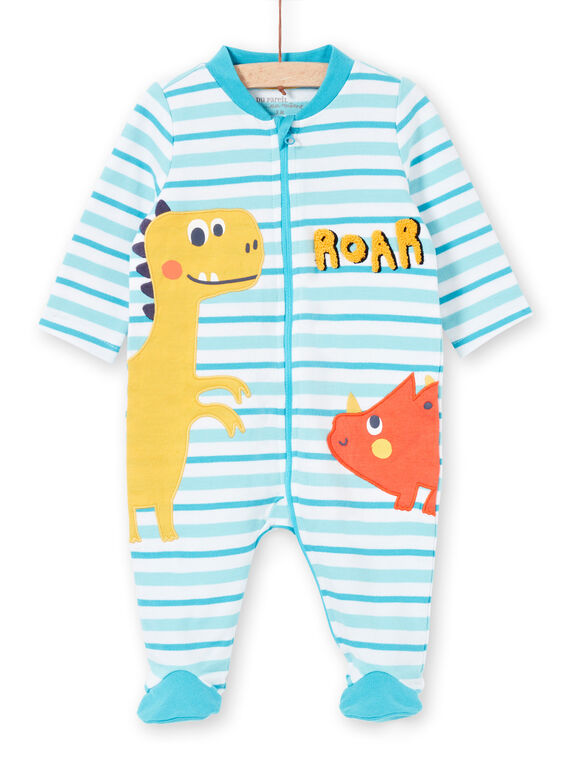 Tutina corredo bambino a righe motivo dinosauri LEGAGRETIR / 21SH1455GRE000