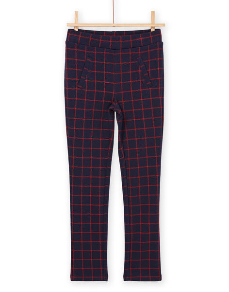 Pantaloni taglio morbido a quadri blu e rosso PAJOMIL2 / 22W901D1PAN070
