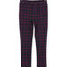 Pantaloni taglio morbido a quadri blu e rosso