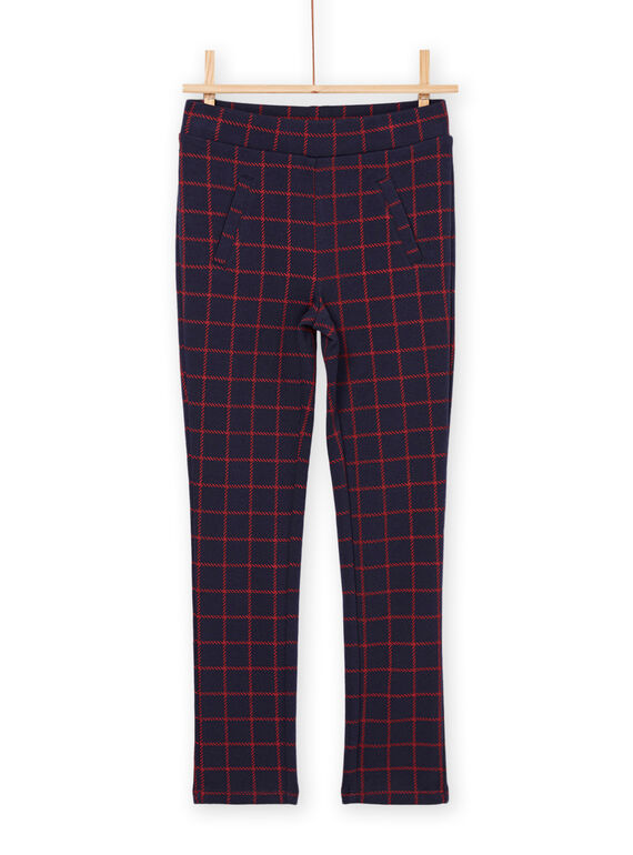 Pantaloni taglio morbido a quadri blu e rosso PAJOMIL2 / 22W901D1PAN070