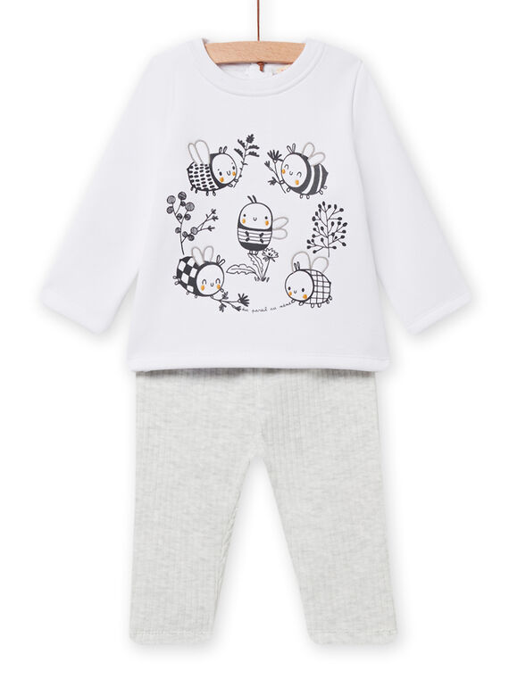 Completo bianco e grigio nascita unisex NOU1ENS6 / 22SF0541ENS000