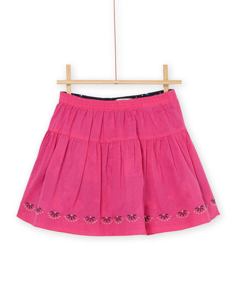 Gonna con volant nera e rosa double face RAJUNJUP2 / 23S901U1JUPC243
