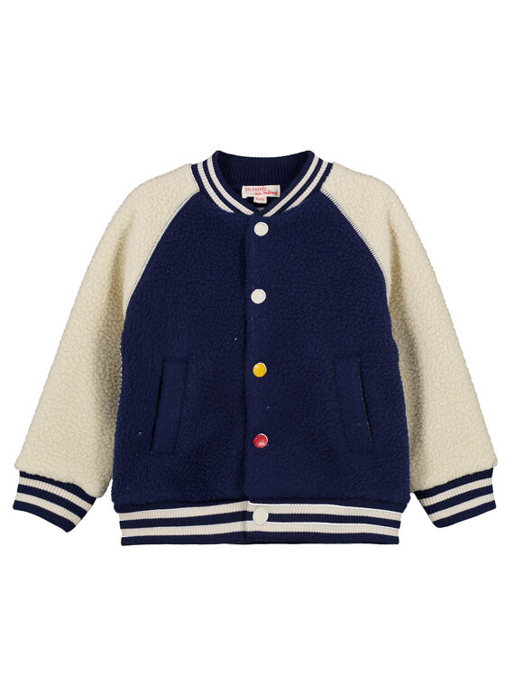 Giubbotto effetto montone Bicolore Navy/Beige GOGROVES1 / 19W90282VES070