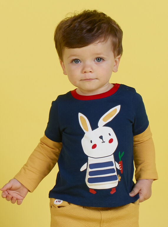 T-shirt navy e rossa neonato MUMIXTEE3 / 21WG10J2TML713