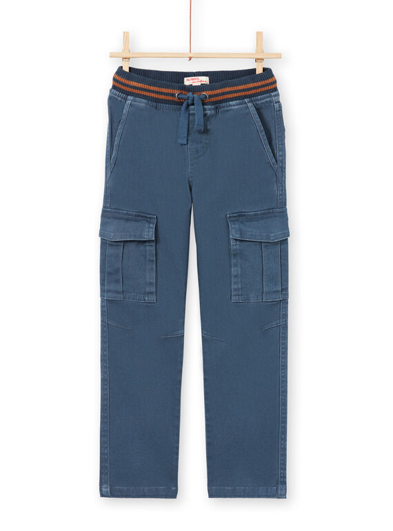 Pantaloni blu con tasche bambino MOJOPAMAT3 / 21W90221PANC202