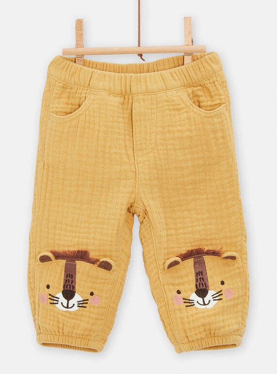 Pantaloni zafferano confortevoli neonato TUCRIPAN2 / 24SG10L1PAN113