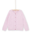 Cardigan in ciniglia rosa PAYJOCAR2 / 22W901D4CARH700