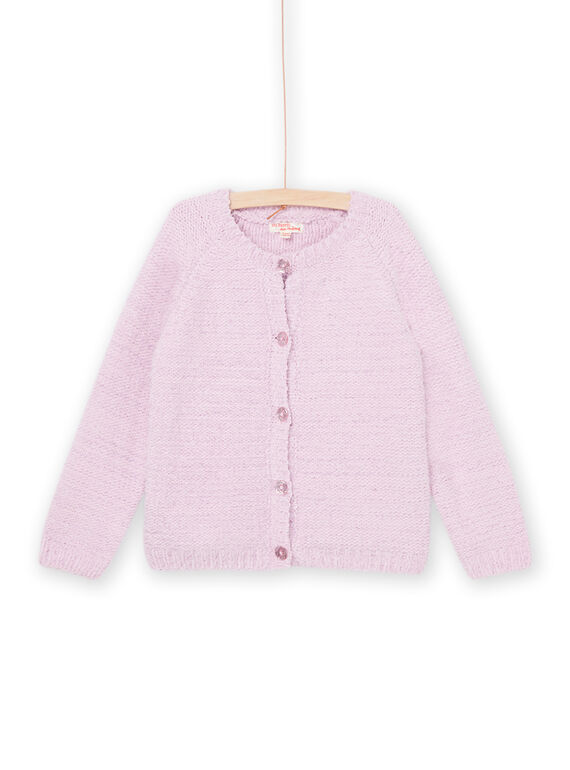 Cardigan in ciniglia rosa PAYJOCAR2 / 22W901D4CARH700