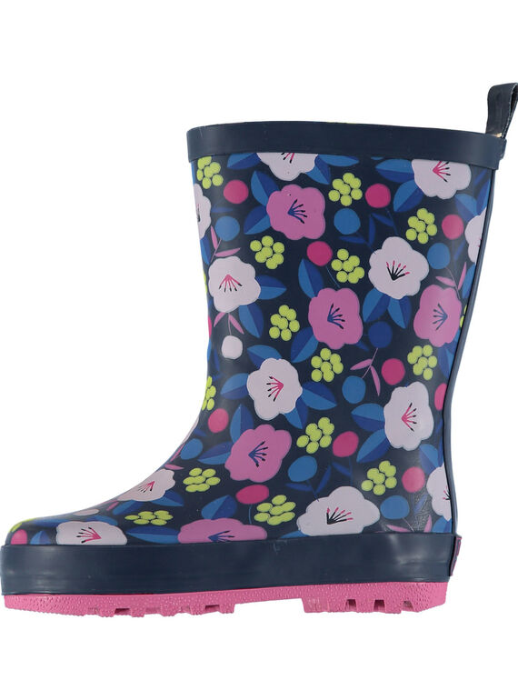 Stivali da pioggia multicolore a fiori neonata GBFBPBLE / 19WK37G1D0C070