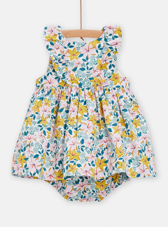 Abito e bloomer con stampa a fiori neonata TIPOROB1 / 24SG09M3ROB001