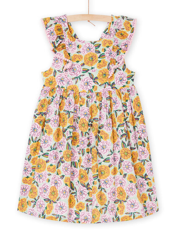 Abito multicolore con stampa a fiori e a righe RAEXOROB1 / 23S901V1ROB001