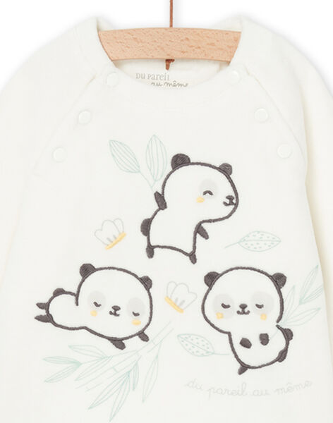 Maglia con motivi panda e leggings a righe POU2ENS1 / 22WF0492ENS904