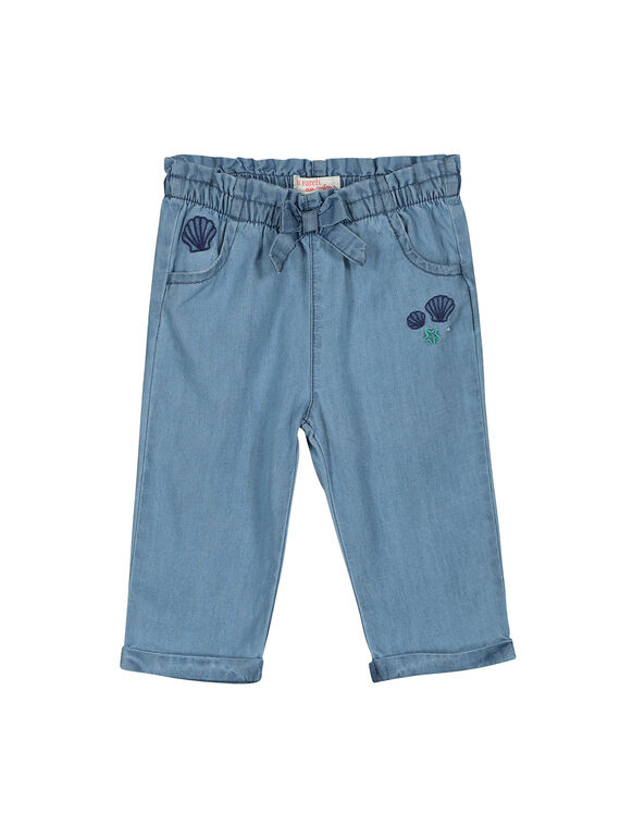 Pantaloni in tela di jeans neonata FINEPAN / 19SG09B1PAN721