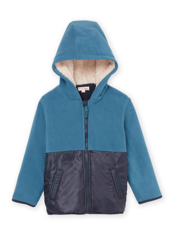 Cardigan bimateriale con cappuccio POMENGIL2 / 22W902U1GILG619
