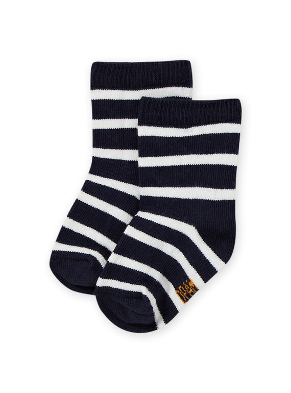 Calze blu notte a righe neonato MYUJOCHOR1 / 21WI1012SOQ713