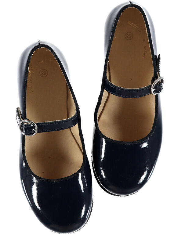 Scarpe baby pelle verniciata navy bambina GFBABRIDEM / 19WK35I2D13070