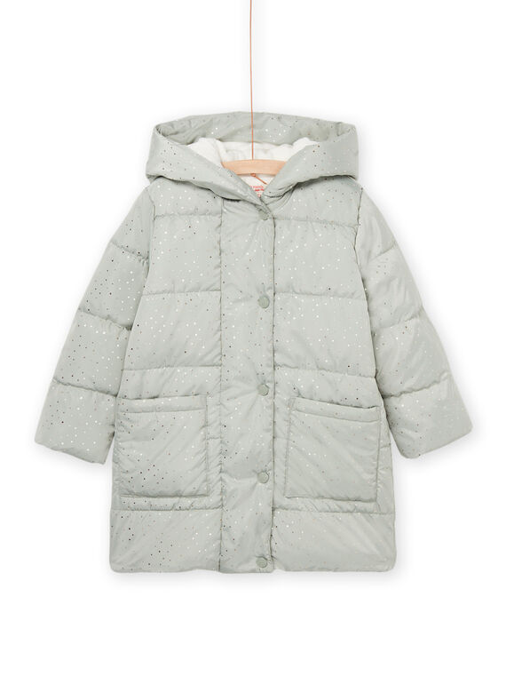 Piumino con cappuccio con stampa pois dorati PALONDOUN1 / 22W901F2D3E626