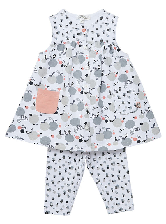 Completo abito senza maniche + leggings nascita bambina JOU1ENS2 / 20SF03J1ENS000