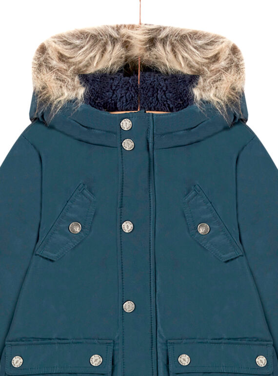Parka tinta unita con cappuccio bambino MOGROPAR2 / 21W90251PAR716