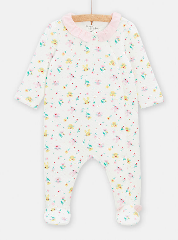 Tutina ecrù con stampa conigli neonata TEFIGRESOU / 24SH1343GRE001
