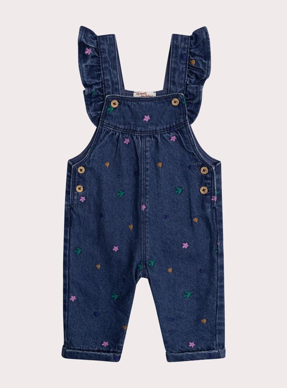 Tuta in denim per neonata