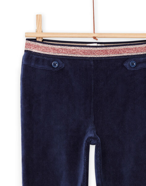 Pantaloni taglio morbido in velluto navy PAJOMIL3 / 22W901D2PAN070