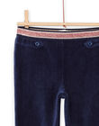 Pantaloni taglio morbido in velluto navy PAJOMIL3 / 22W901D2PAN070