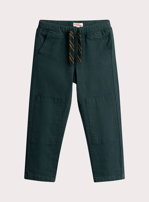 PantaloniVerde con doppie toppe per le ginocchia per ragazzo  VOKLIPAN / 24W90241PANG618