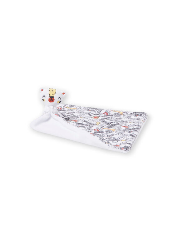 Doudou bianco e rosso stampa giungla e 1 lato tinta unita LOU1DOU4 / 21SF42H2JOU000