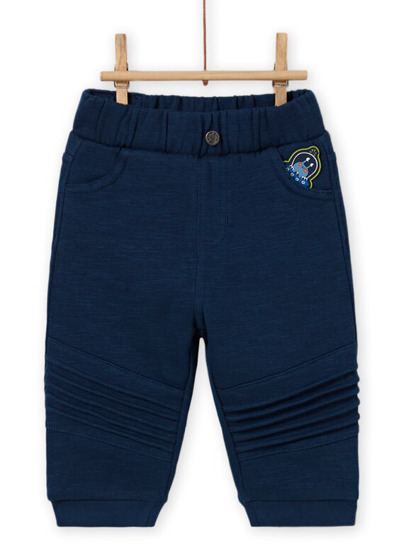 Pantaloni celesti con patch extraterrestre neonato MUPLAPAN1 / 21WG10O1PANC204