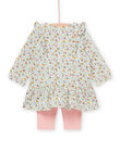 Abito con stampa a fiori e leggings a tinta unita PIRHUENS / 22WG09Q1ENS001