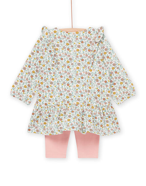 Abito con stampa a fiori e leggings a tinta unita PIRHUENS / 22WG09Q1ENS001