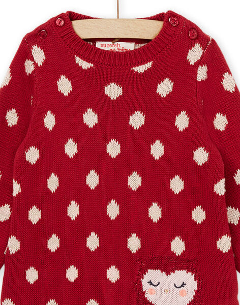 Abito in maglia jacquart con motivo gufo PIPRAROB2 / 22WG09S2ROB410
