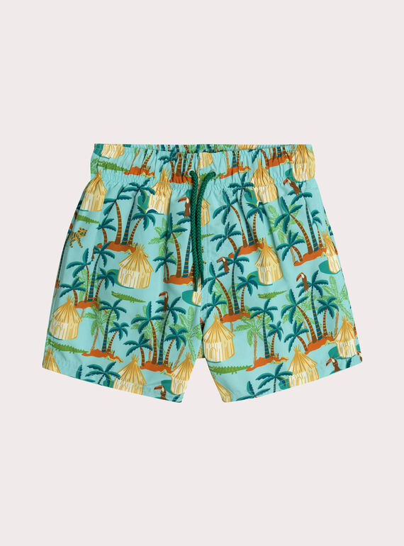 Shorts da bagno con stampa fantasia per bambino WYOMERBOXTRO / 25SI02NDMAI204
