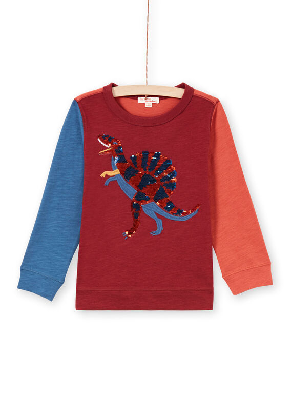 T-shirt rossa e navy bambino MOPATEE3 / 21W902H1TML719