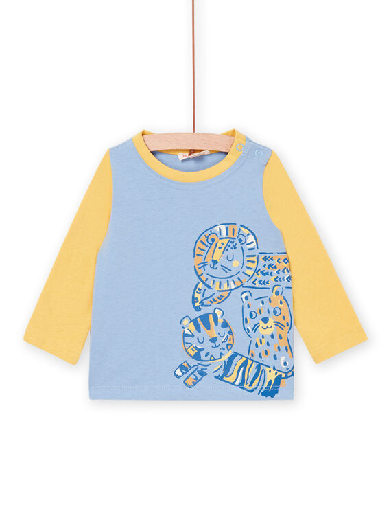 T-shirt bicolore con motivi animali PUCITEE1 / 22WG10M3TMLC206