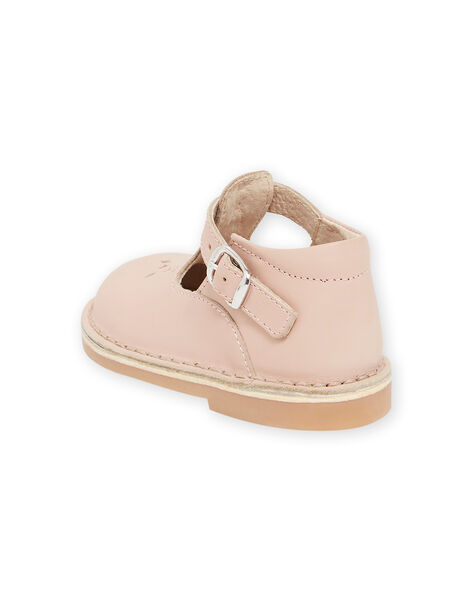 Scarpe baby in pelle liscia rosa PISALROSE / 22XK37B2D13030